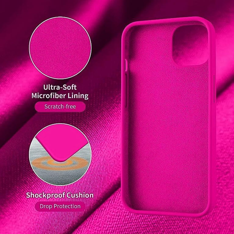 Designed for iPhone 11 Silicone Case, Protection Shockproof Dropproof  Dustproof Anti-Scratch Phone Case Cover for iPhone 11, Hot Pink