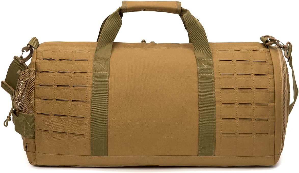 favastee 40L Military Tactical Duffle Bag For Men Sport Gym Fitness Tote Travel Training Workout With Shoe Compartment Basketball Football Weekender