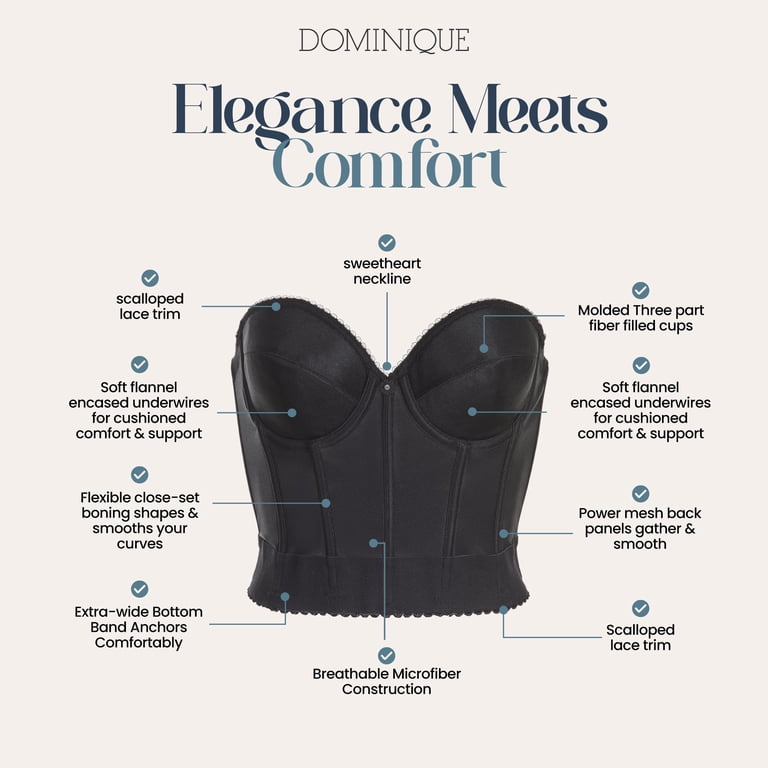 Dominique Womens Noemi Strapless Plunge Low Back Corset-Style Bra, ShapeWear-6377 - Walmart.com Dominique Womens Noemi Strapless Plunge Low Back Corset-Style Bra, ShapeWear-6377 - Walmart.com