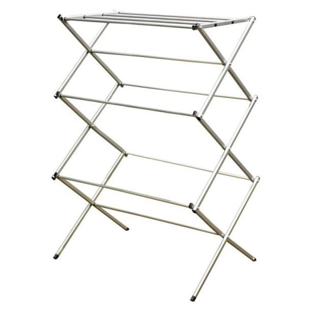 Home Basics Steel Collapsible Drying Rack, Silver