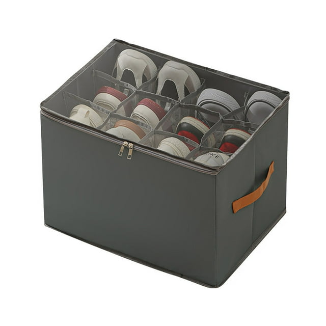 Hbdhejl Organisateur de Chaussures Pliable en Tissu avec Compartiments, Résistant et Lavable pour Usage Domestique