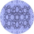 thumbnail image 1 of Ahgly Company Indoor Round Oriental Blue Traditional Area Rugs, 3' Round, 1 of 4