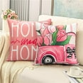 thumbnail image 5 of 4PCS Spring Pillow Covers 18x18 Inch Pink Flower Car Spring Throw Pillow Covers Sweet Home Spring Pillow Covers Decor Cushion Cases for Farmhouse Holiday Home Couch Sofa, 5 of 6