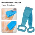 thumbnail image 4 of Cateissary Cepillos mágicos de silicona Toalla de baño Frotar la espalda Banda de Correa Ducha Depurador Silicona Exfoliante Limpiar la piel Juegos de accesorios de baño Azul Azul, 4 of 6