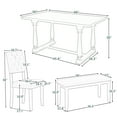 thumbnail image 2 of Harper & Bright Designs Dining Table Set for 6 with Bench Rectangular Table and 4 Upholstered Chairs for Kitchen, Gary, 2 of 15