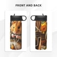 thumbnail image 3 of Honeii Modern Floral Guinea Pig Print 18 oz Insulated Water Bottle with Straw Lid, Stainless Steel Sports Water Bottles, Double Walled Vacuum, Leak Proof, 3 of 8