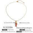 thumbnail image 2 of NICKSUN 18K Gold-Plated Stainless Steel Color-Dipped Fish Pendant Necklace - Minimalist Nautical Fashion Jewelry for Women, 2 of 8