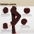 thumbnail image 4 of Lovskoo Plus Size Yoga Pants Women Loose High Waist Wide Leg Workout Out Leggings Casual Trousers Brown, 4 of 7