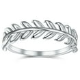 thumbnail image 2 of Leaf Ring 925 Sterling Silver Rings for Women Engagement Promise Wedding Band Simple Leaves Ring Fashion Jewelry Gifts For Send to relatives and friends GiftWomen Her Fit Size 5-9, 2 of 6