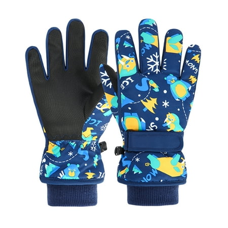 

Winter Gloves for Kids Child Warm Snow Gloves Waterproof Gloves Kids Work Gloves Gloves for Kids Navy S