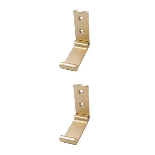 Scienceny Ganchos de pared plegables Herrajes decorativos para muebles Hogar Aluminio Cocina Baño Bolsas Perchas Accesorios de cocina Oro rosa 2piezas