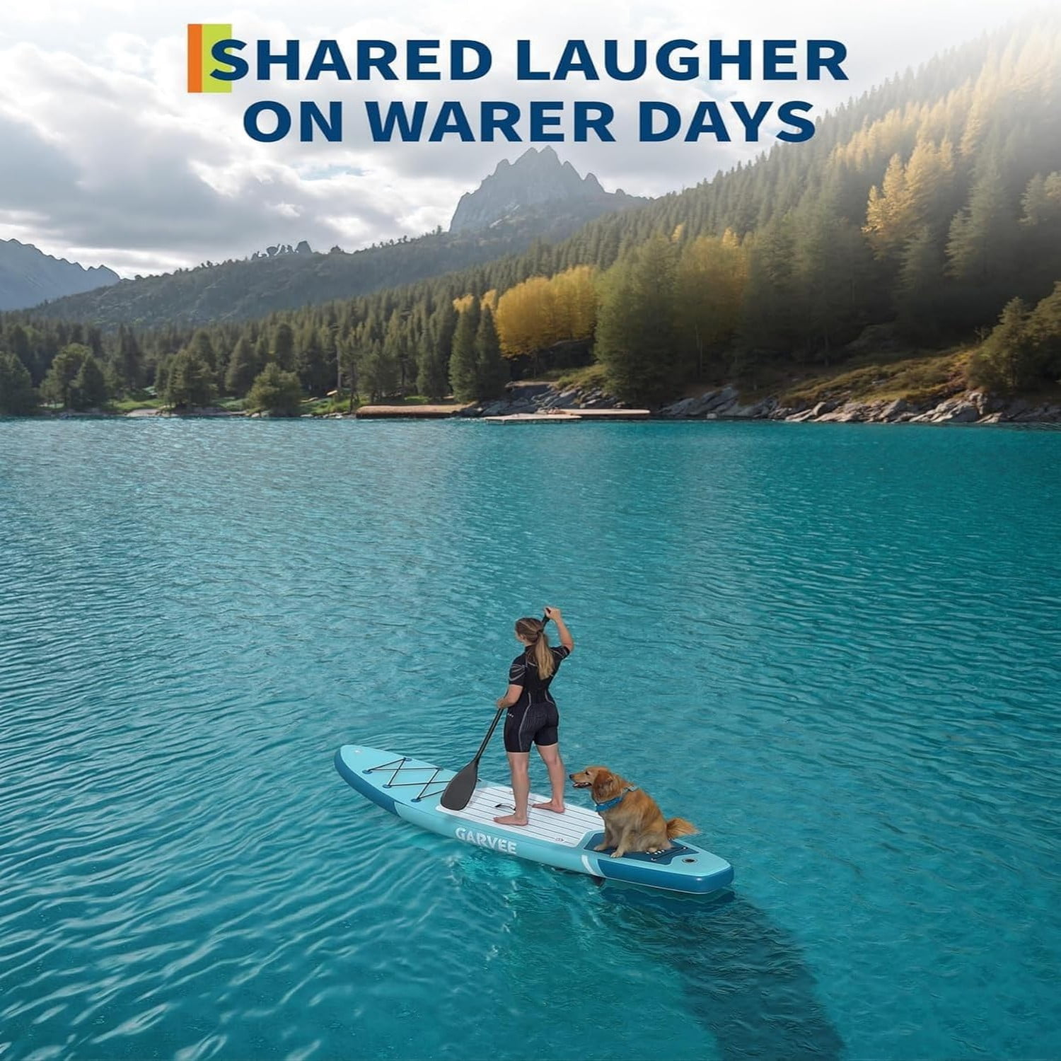 Inflatable Paddle Board, 10.6ft/11ft Inflatable Stand Up Paddle Board with Premium Accessories, Non-Slip EVA Deck, Ultra-Light Carry Bag, Pump, SUP Board for Adult