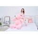 thumbnail image 2 of Peluche gigante IKASA con forma de oso de peluche, 100 cm, color rosa, 2 of 6