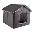 thumbnail image 3 of Casa para gatos, cama para mascotas, cama cerrada para gatos callejeros, suministros impermeables para exteriores, cueva para gatos de invierno, nido S, 3 of 8