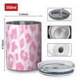 thumbnail image 4 of 12oz Coffee Tumblers Pink and Pink Of Leopard Print Stainless Steel Vacuum Insulated Travel Tumbler Coffee Cups Mug with Lid and Straw with Cleaning Brush for Cold & Hot Drinks, 4 of 5