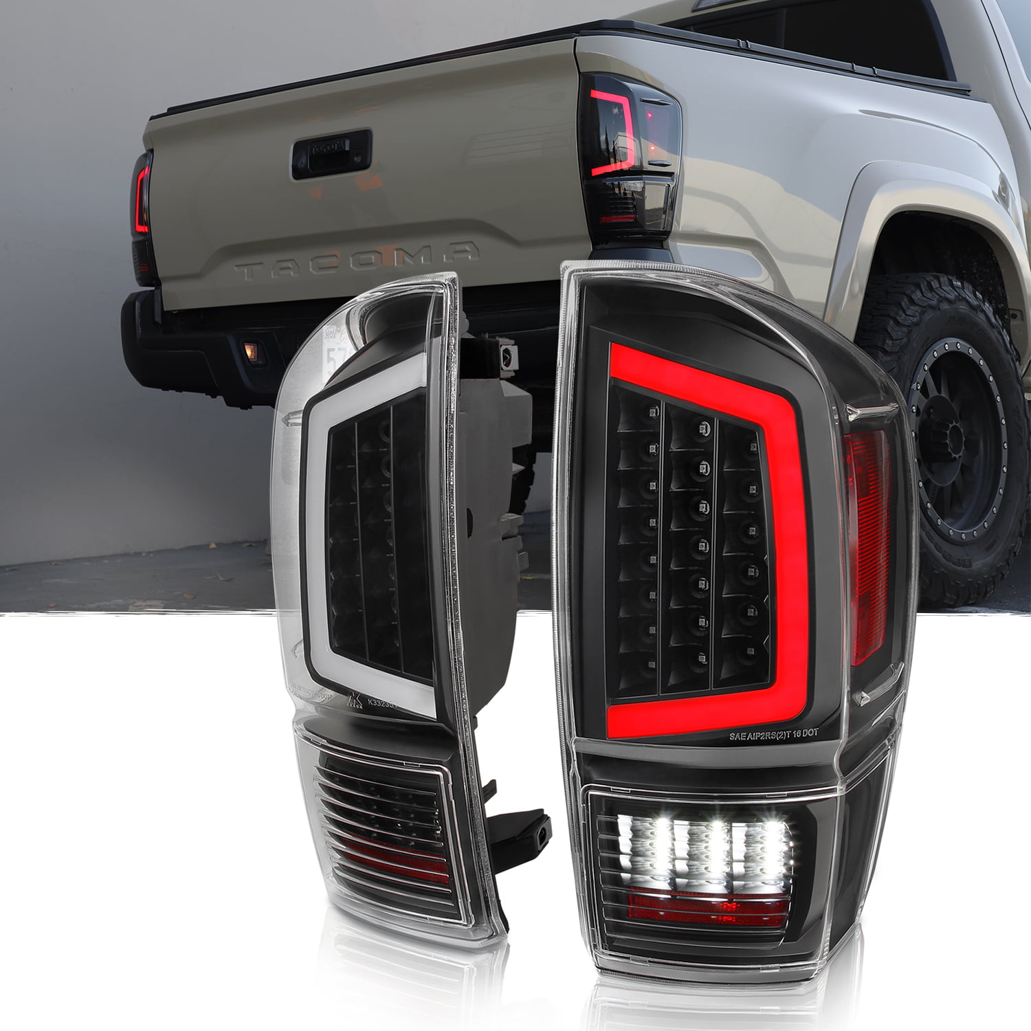 Driver Side Tail Light Assembly W/O Black Bezel fits 2020 Tacoma Limited