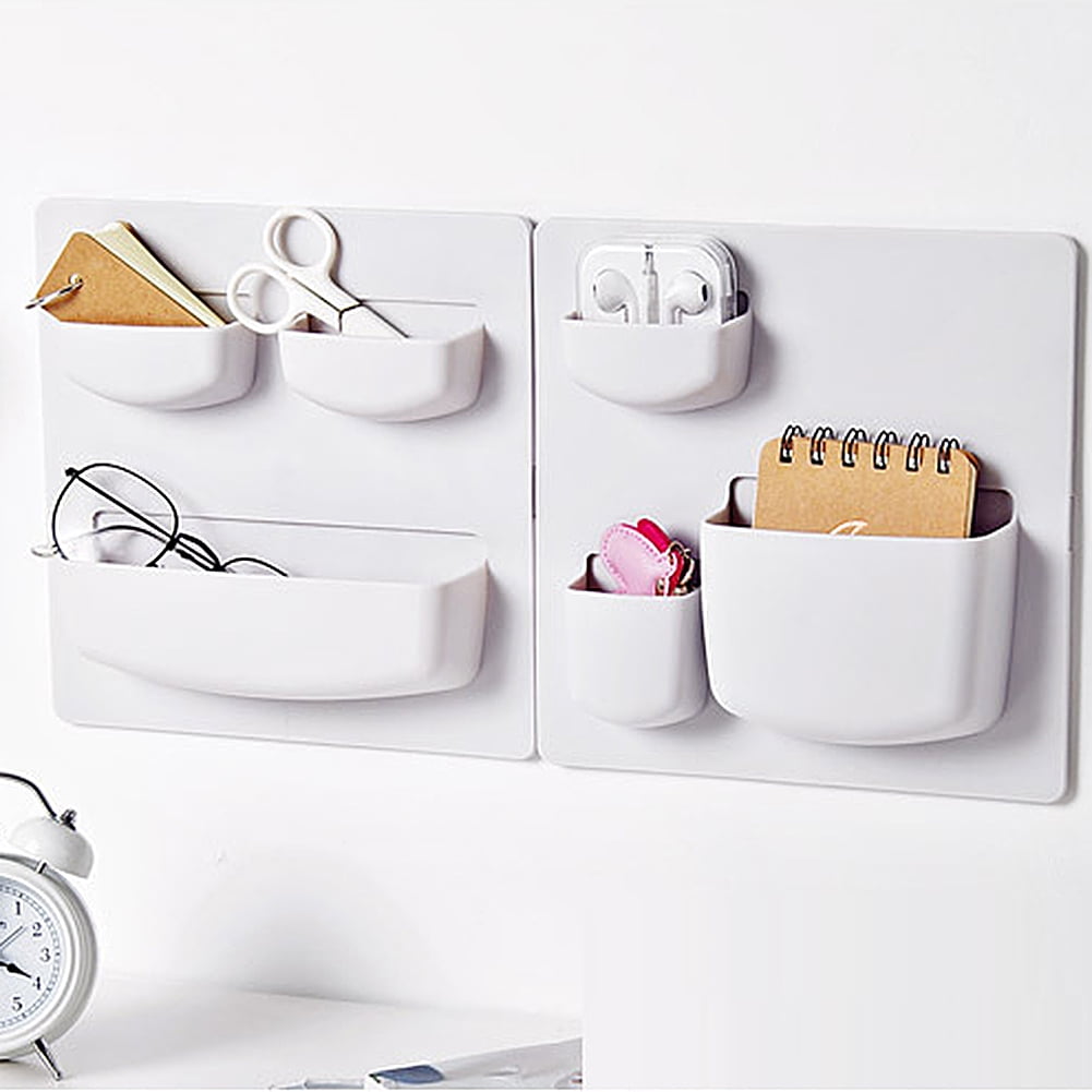 Punch Free Bathroom Rack Self Adhesive Wall Mount Storage Shelf Easy to Install 