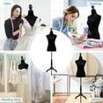 thumbnail image 7 of 49"-63" Height Dress Form Mannequin Adjustable Female Mannequin Torso Sewing Mannequin Female Dress Model Torso Body Tripod Stand Clothing Forms, Black, 7 of 7