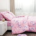 thumbnail image 5 of Viviland Kids Comforter Bed Set Full Size for s Girls, 8 Pieces Bed in a Bag with Shams, Sheet Set, Pink Unicorn Full Soft Microfiber Kids Comforter Bedding Set, 5 of 6