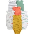 thumbnail image 1 of Bodysuits Simple Joys de Carter's Baby Boys, sin mangas, 6 unidades, 1 of 4