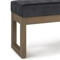 thumbnail image 4 of Pemberly Row Banc Ottoman en Similicuir de 26 Pouces en Noir Vieilli, 4 of 6