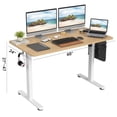 thumbnail image 4 of MAYEERTY 48*24" Oak Electric Standing Home Office Desk with Splice Board, Adjustable Height Sit-Stand Desk, 4 of 5