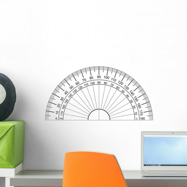 Protractor Vector Wall Decal Sticker, Wallmonkeys Peel & Stick Vinyl