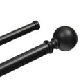 thumbnail image 4 of UTOPIA ALLEY Wall Mounted Window Treatment Telescoping Double Curtain Rod Set with Classic Cap, 1-Inch Diameter, Adjusts from 48 to 86 Inches, Black, 4 of 9