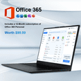 thumbnail image 6 of Golzer 17.6 Inch Laptop 16GB RAM 640GB Storage, Windows 11 Business Computer, 4-Core Intel N95, 100% sRGB FHD Display, WiFi 6, Backlit Keyboard, 7000mAh Fast-Charging, 1yr Office 365 Free, 6 of 9
