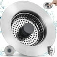 thumbnail image 2 of All Metal Kitchen Sink Drain Strainer Universal Pop Up 3-in-1 Sink Stopper Drainer for US Standard 3-1/2 inch Drain Filter, Anti-clog, 2 of 2