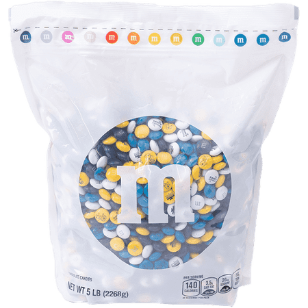 M&M'S Hanukkah Milk Chocolate Candy, 5lb Resealable Bulk Bag