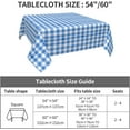 thumbnail image 2 of Square Tablecloth 60 x 60 Inch, Blue White Gingham Square Table Covers Water Resistant Tabletop Covers Kitchen Tablecloths for Daily Use Kitchen Dining Party Wedding, 2 of 8