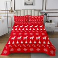thumbnail image 1 of YST Christmas Twin Bedspread Set,Xmas Elk Deer Quilt Set,Winter Snowflake Coverlet Set Candy Pine Tree Christmas Gift Bedspread Sets,Red Christmas Decoration, 1 of 5