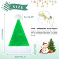thumbnail image 3 of Gorro de Navidad SHUYMXG de terciopelo verde para adultos gorros de Papá Noel decoración navideña, 3 of 5