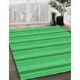thumbnail image 3 of Ahgly Company Machine Washable Indoor Square Transitional Neon Green Area Rugs, 3' Square, 3 of 7