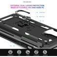 thumbnail image 3 of 3in1 Case Bundle for Apple iPhone 11 Pro Max Heavy Duty Case with Built-in Kickstand, Dual Layer Protection with 2 Clear Screen Protectors, Sturdy Case for Apple iPhone 11 Pro Max, Black, 3 of 7