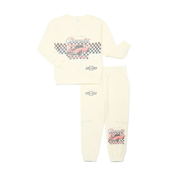 Chevy Camaro Boys Fleece Graphic Sweatshirt and Jogger Pants Set, 2-Piece, Sizes 4-18
