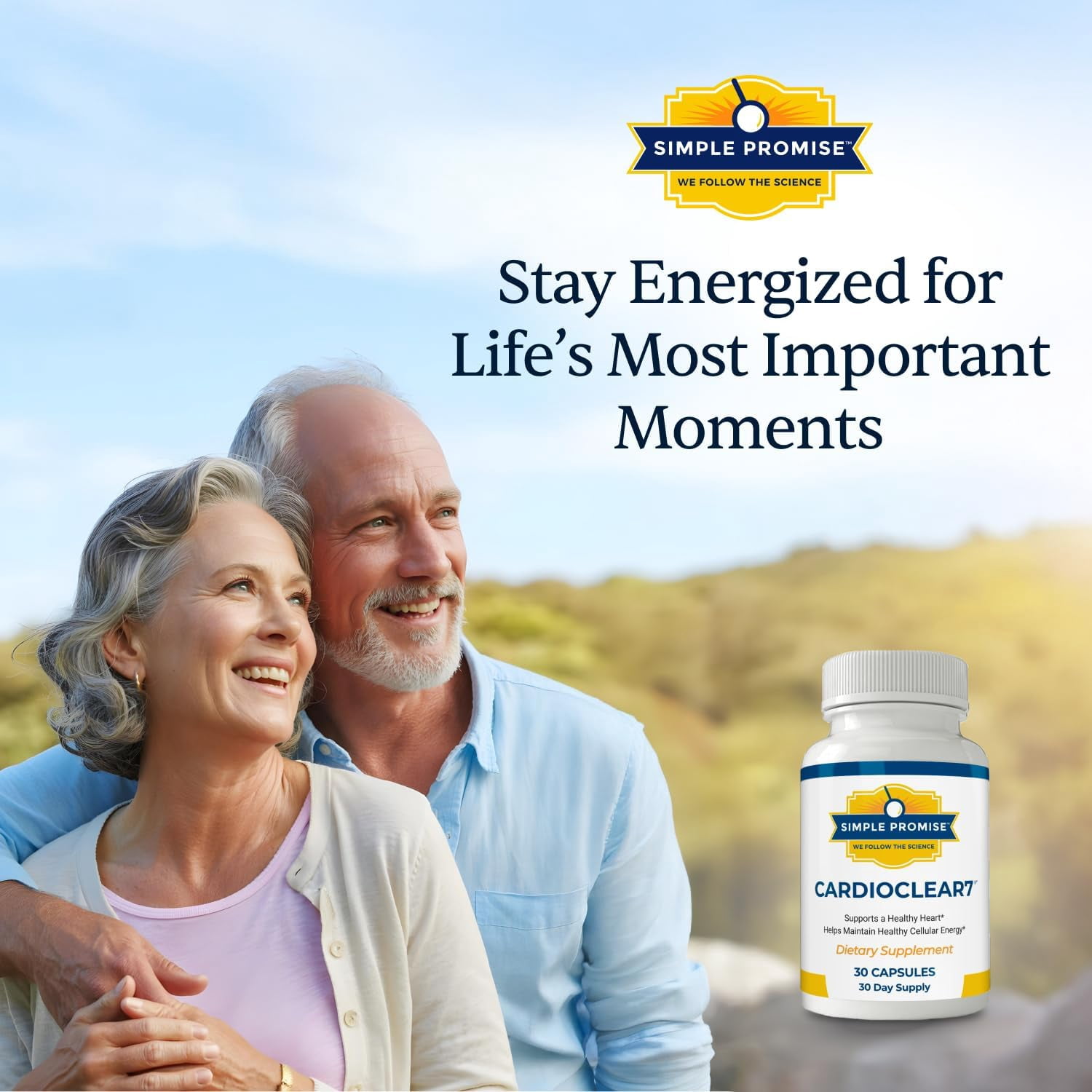 Simple Promise CardioClear7 CoQ10 100 mg and PQQ 10 mg Heart Health 30 Capsules