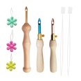 thumbnail image 4 of Guardoinrt Efficient Embroidery Punch Needle Pen Sewing Kit Knitting Tool 3x Needle 5 Threader 10cm 5Set, 4 of 6
