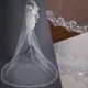 thumbnail image 2 of Blanco Bordado Lentejuelas Velo De Encaje De Novia Guantes, 2 of 8