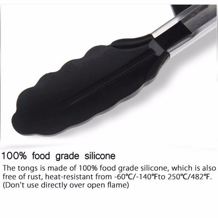 

QAZXD 12 Inch Extra Long Tong Kitchen Tongs Heat Resistant Cooking Tongs(buy 2 get 1 free)