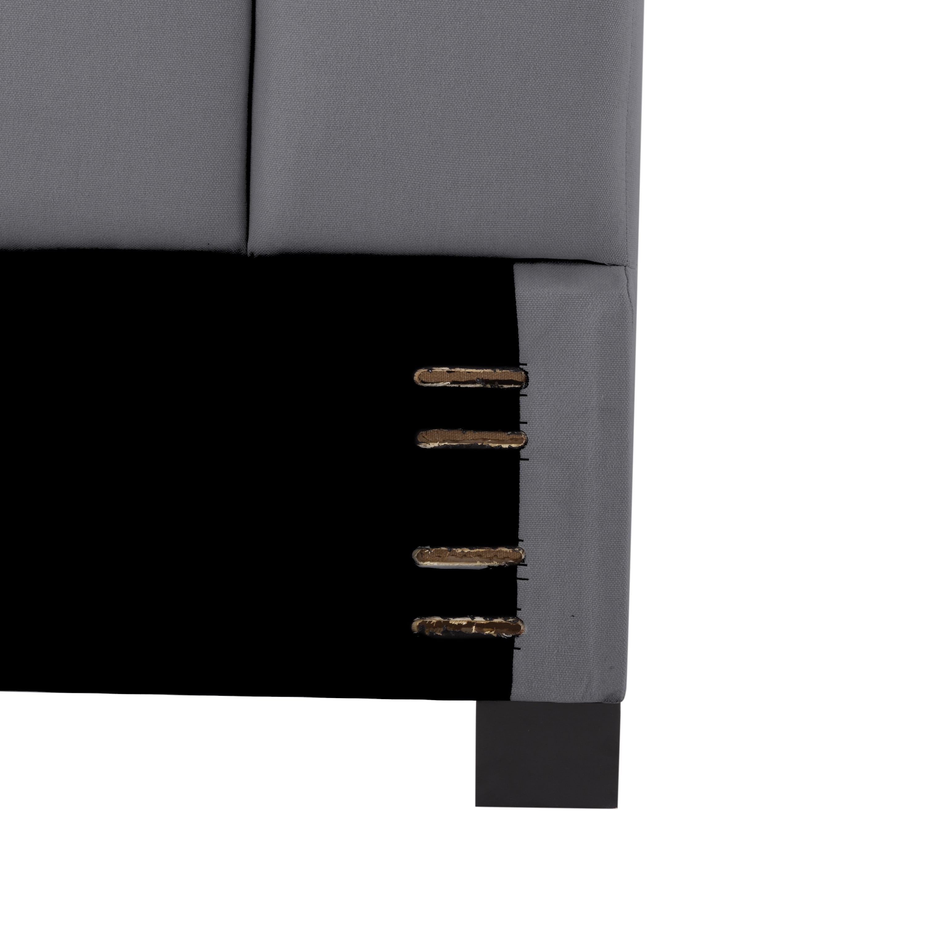 Gewnee King Size Linen Upholstered Panel Headboard,Contemporary Bedroom Furniture,Dark Grey