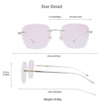 thumbnail image 4 of LifeArt Pure Titanium Frame Glasses/Blue Light Blocking Reading Glasses, Reduce Eyestrain, Stylish for Men and Women(Silver,+0.50 Magnification), 4 of 5