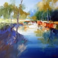 thumbnail image 2 of Penny, Craig Trewin 12x12 White Modern Wood Framed Museum Art Print Titled - Morning at Cobram, 2 of 4