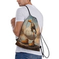 thumbnail image 3 of Drawstring Backpack - Hiking Duck Splash Proof Small Drawstring Gym Bag for Women Men, Cinch Sports String Bag Backpack for Travel Swimming Beach, 3 of 8