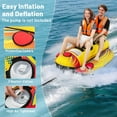 thumbnail image 7 of Infans 2-Person Inflatable Banana Boat w/ Boating & Water Sports 2 EVA-padded Seats, 7 of 7