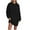 Black, variant on cfhntfmh Sleepshirts for Women Warm Fuzzy Long Sleeve Hooded Nightgowns Comfy Soft Plush Pajama Dress Sleepwear