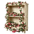 thumbnail image 5 of TETOU 12pcs Flower Garland Rose Vines (99ft in Total) Artificial Rose Vine Home Wall Decor (Pink), 5 of 6
