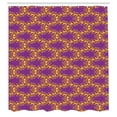 thumbnail image 3 of Ambesonne Abstract Shower Curtain, Creative Bicolour Circles, 69"Wx75"L, Violet Earth Yellow, 3 of 5