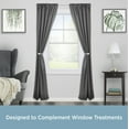 thumbnail image 2 of Kenney Trumpet Cap End Decorative Holdback Set for Curtains and Drapes, Satin Nickel, Set of 2, 2 of 4